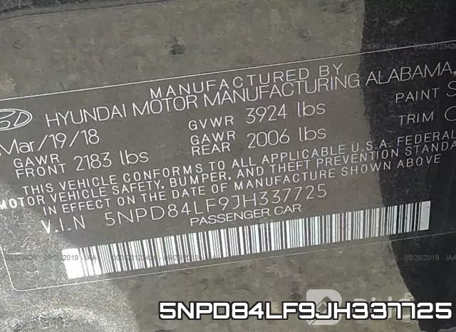5NPD84LF9JH337725 фото 10
