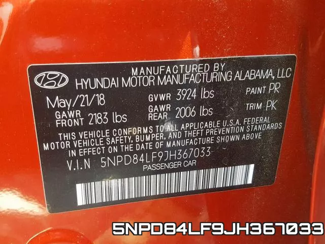 5NPD84LF9JH367033 фото 2
