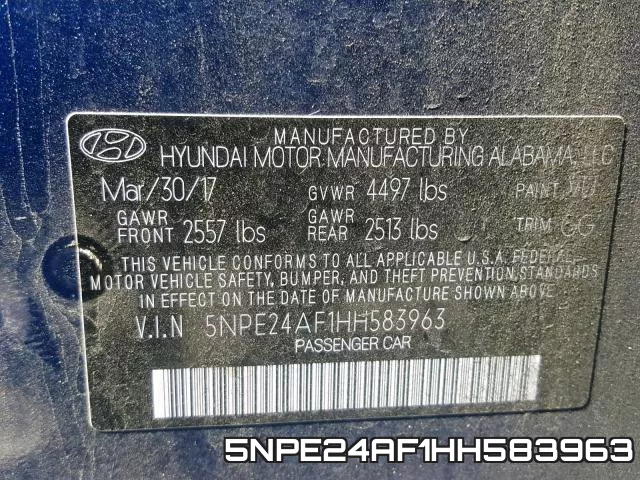 5NPE24AF1HH583963 фото 2