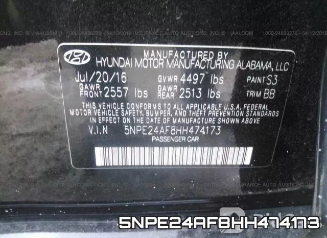 5NPE24AF8HH474173 фото 10