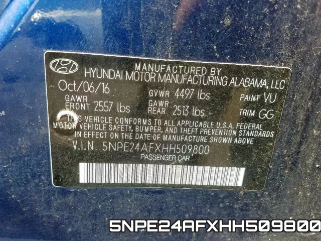 5NPE24AFXHH509800 фото 2