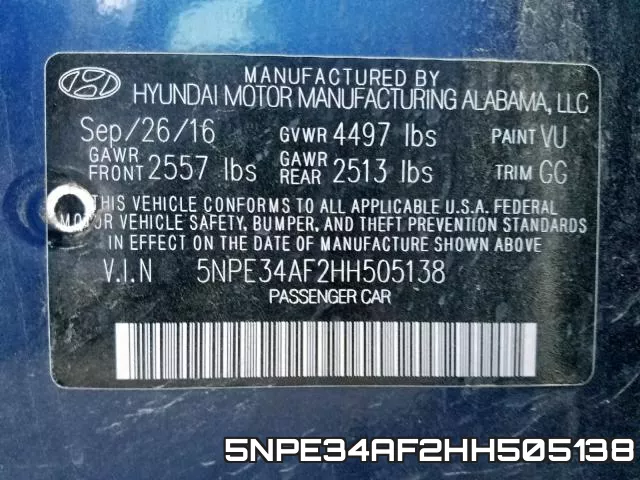 5NPE34AF2HH505138 фото 2