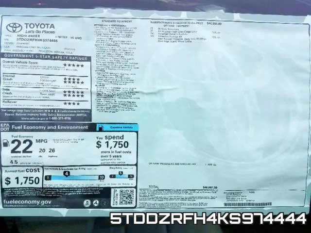 5TDDZRFH4KS974444 фото 10