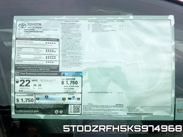 5TDDZRFH5KS974968 фото 10