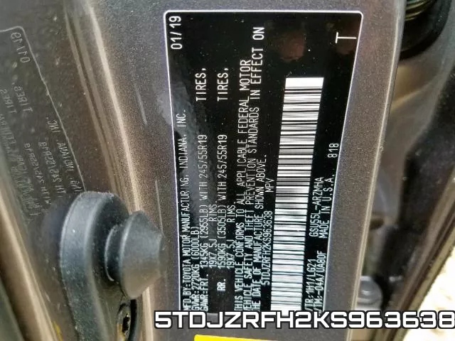 5TDJZRFH2KS963638 фото 2