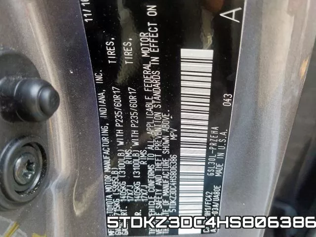 5TDKZ3DC4HS806386 фото 2