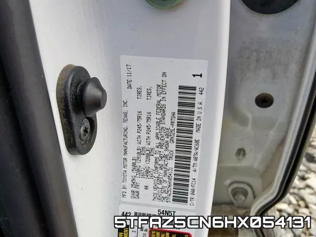 5TFAZ5CN6HX054131 фото 2