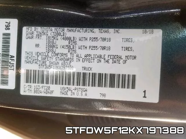 5TFDW5F12KX797388 фото 2