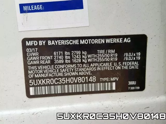 5UXKR0C35H0V80148 фото 2