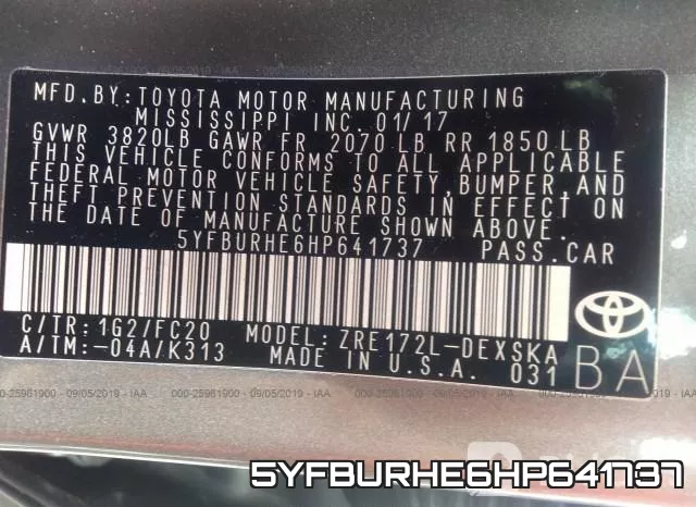5YFBURHE6HP641737 фото 10