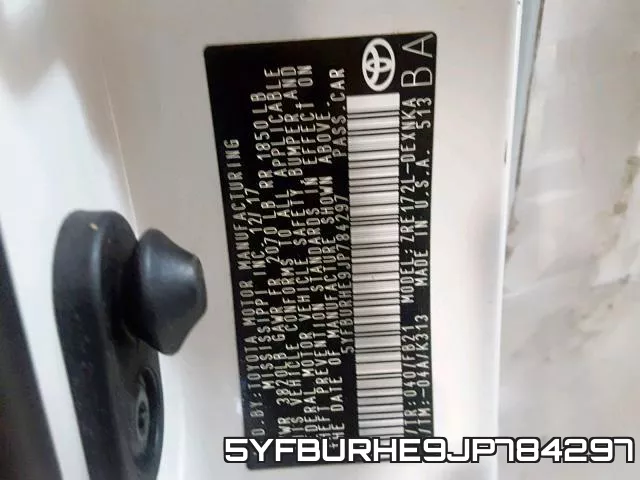 5YFBURHE9JP784297 фото 2