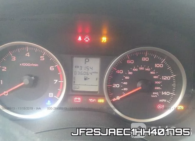 JF2SJAEC1HH401795 фото 8