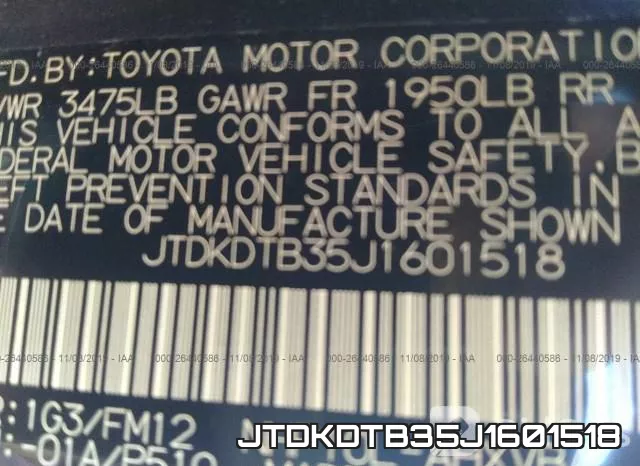 JTDKDTB35J1601518 фото 10