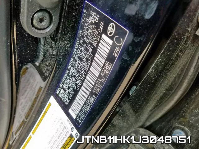 JTNB11HK1J3048751 фото 2