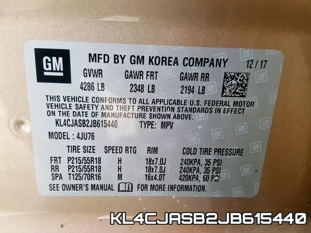 KL4CJASB2JB615440 фото 2