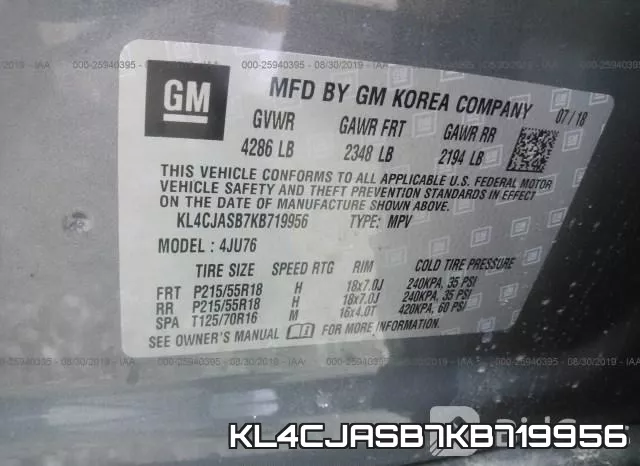 KL4CJASB7KB719956 фото 10