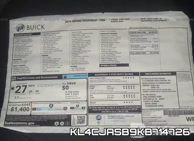 KL4CJASB9KB714726 фото 7