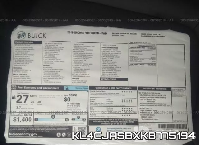 KL4CJASBXKB775194 фото 7