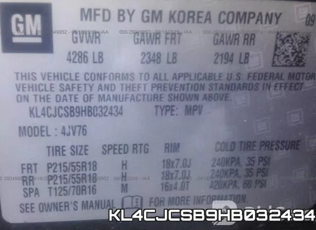 KL4CJCSB9HB032434 фото 9