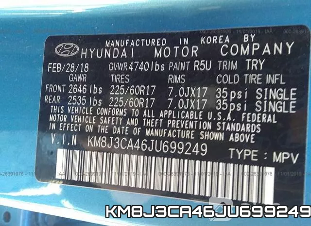 KM8J3CA46JU699249 фото 8