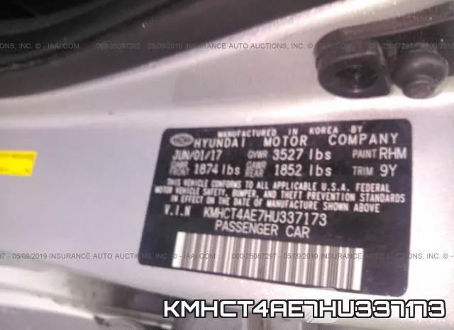 KMHCT4AE7HU337173 фото 10