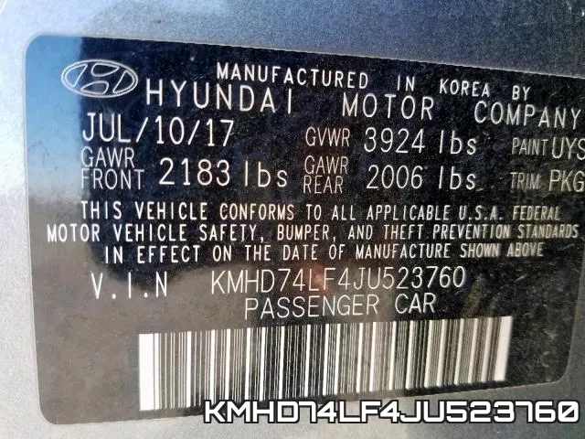 KMHD74LF4JU523760 фото 2