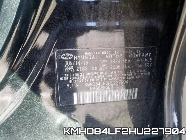 KMHD84LF2HU227904 фото 2