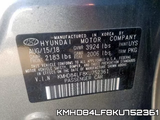KMHD84LF8KU752361 фото 2