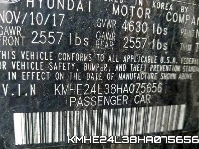 KMHE24L38HA075656 фото 2