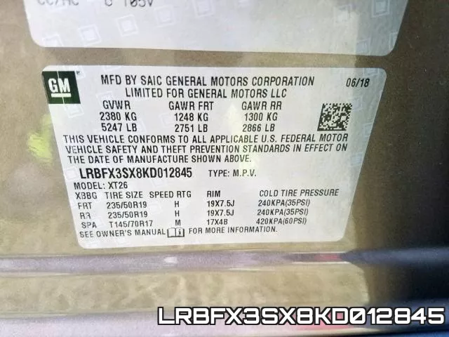 LRBFX3SX8KD012845 фото 2
