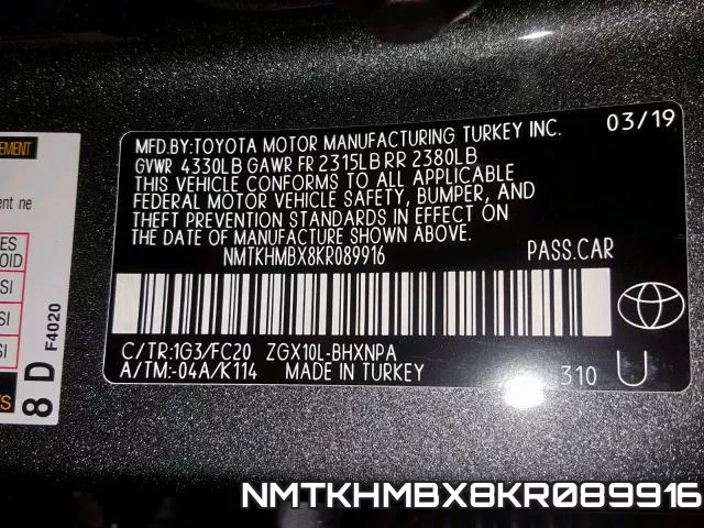 NMTKHMBX8KR089916 фото 2