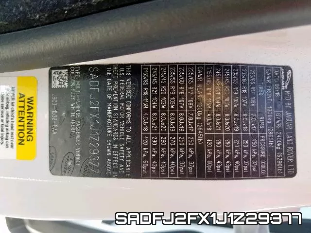 SADFJ2FX1J1Z29377 фото 2