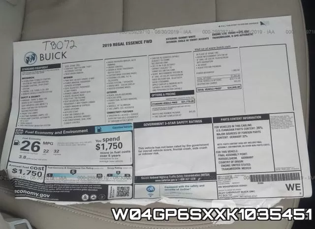 W04GP6SXXK1035451 фото 7