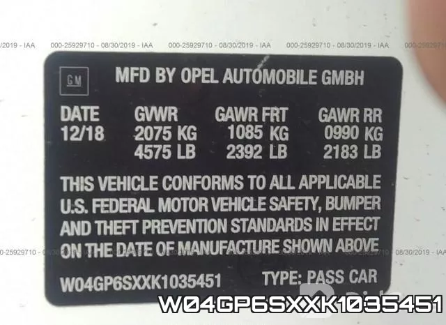 W04GP6SXXK1035451 фото 10
