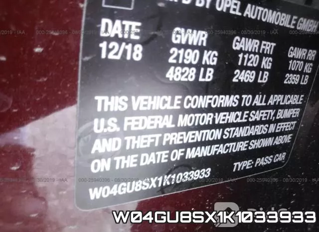 W04GU8SX1K1033933 фото 10