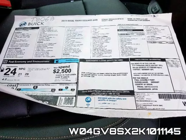 W04GV8SX2K1011145 фото 10