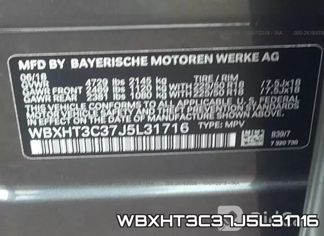WBXHT3C37J5L31716 фото 10