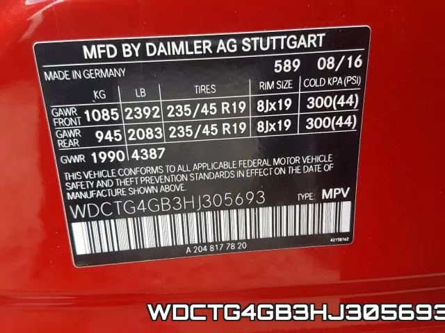 WDCTG4GB3HJ305693 фото 2