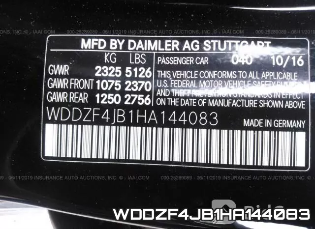 WDDZF4JB1HA144083 фото 10