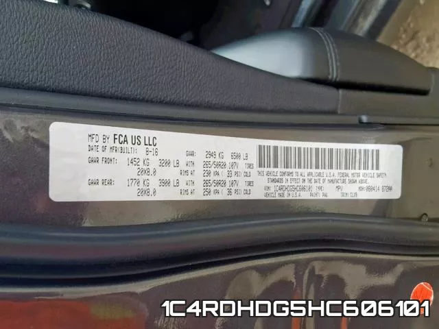1C4RDHDG5HC606101 фото 2
