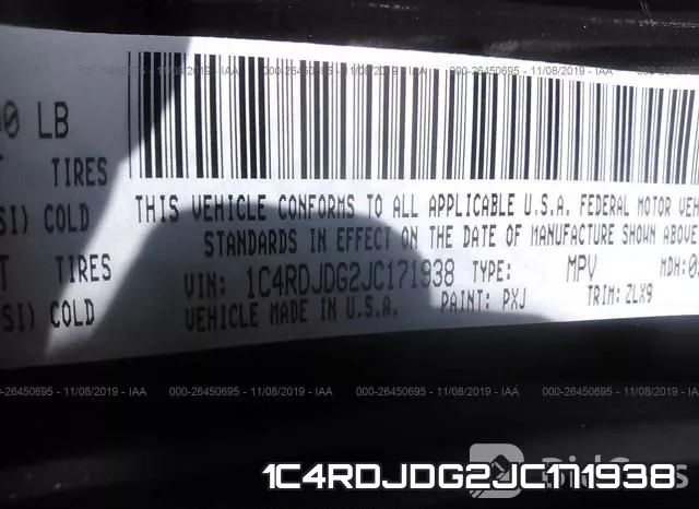 1C4RDJDG2JC171938 фото 10
