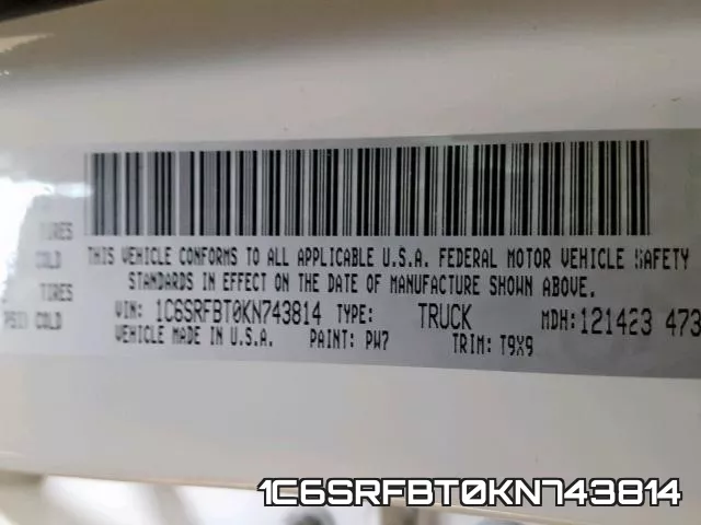 1C6SRFBT0KN743814 фото 2