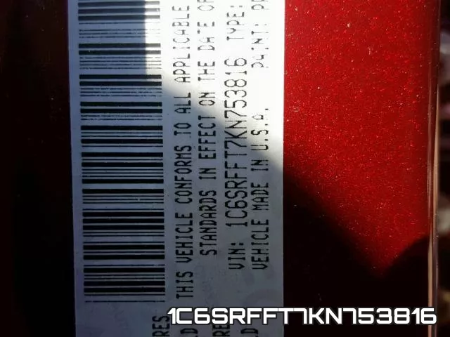 1C6SRFFT7KN753816 фото 2