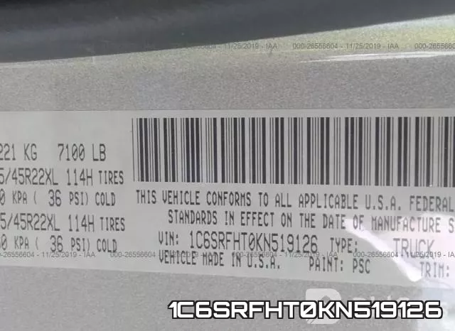 1C6SRFHT0KN519126 фото 10