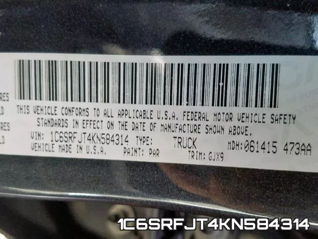 1C6SRFJT4KN584314 фото 2
