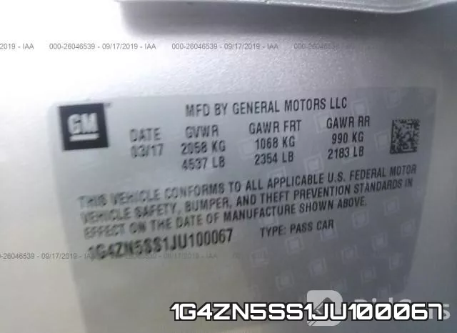 1G4ZN5SS1JU100067 фото 10
