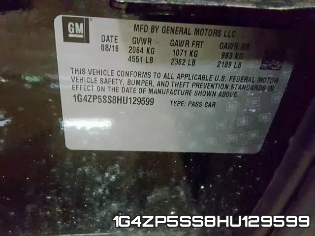 1G4ZP5SS8HU129599 фото 2