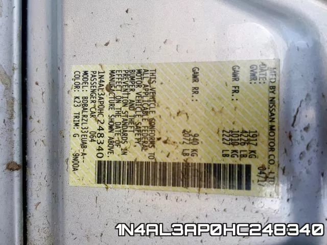 1N4AL3AP0HC248340 фото 2