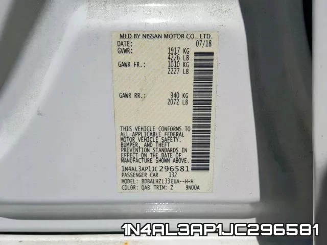 1N4AL3AP1JC296581 фото 2