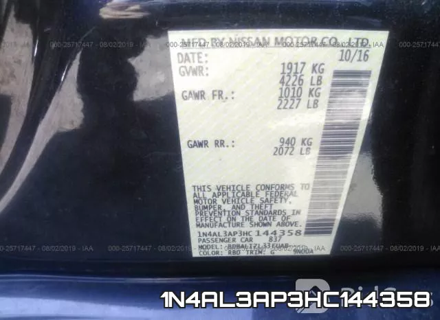 1N4AL3AP3HC144358 фото 10